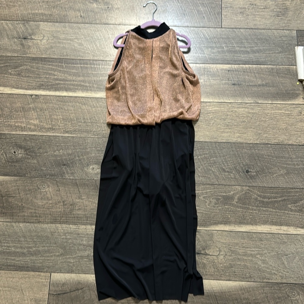 Golden black dance costume adult small